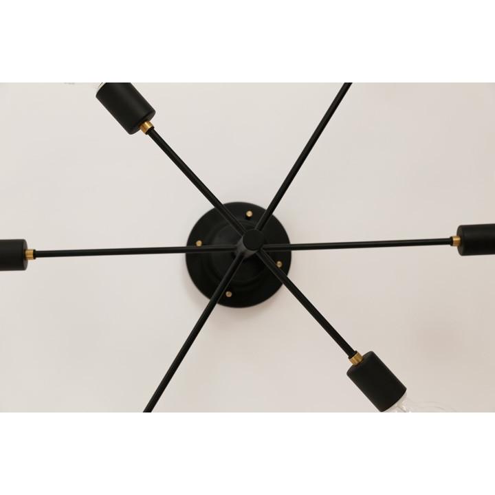 6灯 シーリングライト Astre スポットライト ブラック 直付け 売れ筋