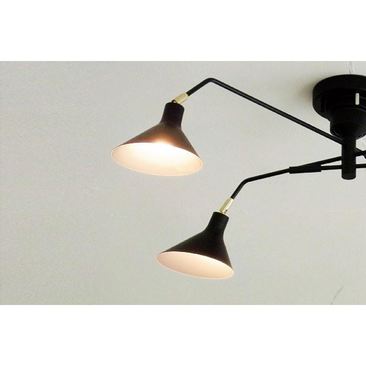 3灯 シーリングライト Ronne ブラック リモコン付き LED電球