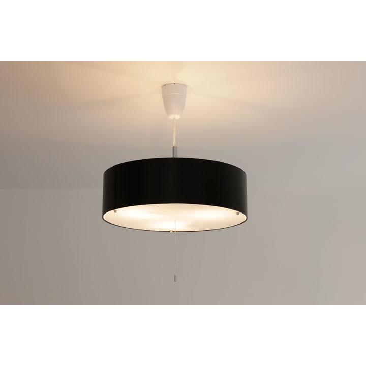 3灯 ペンダントライト Brenda ブラック レザー 照明 レトロ LED