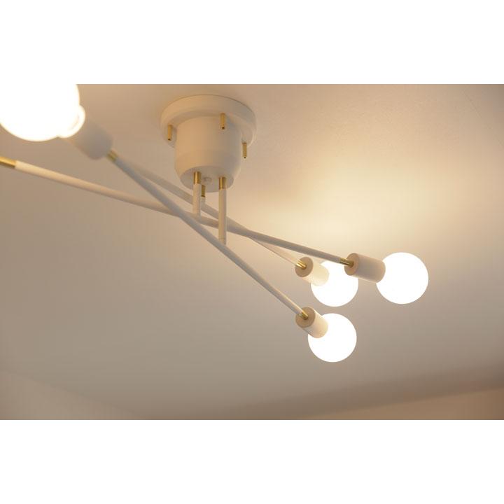 6灯 シーリングライト Radius ホワイト スポットライト LED電球 直付け
