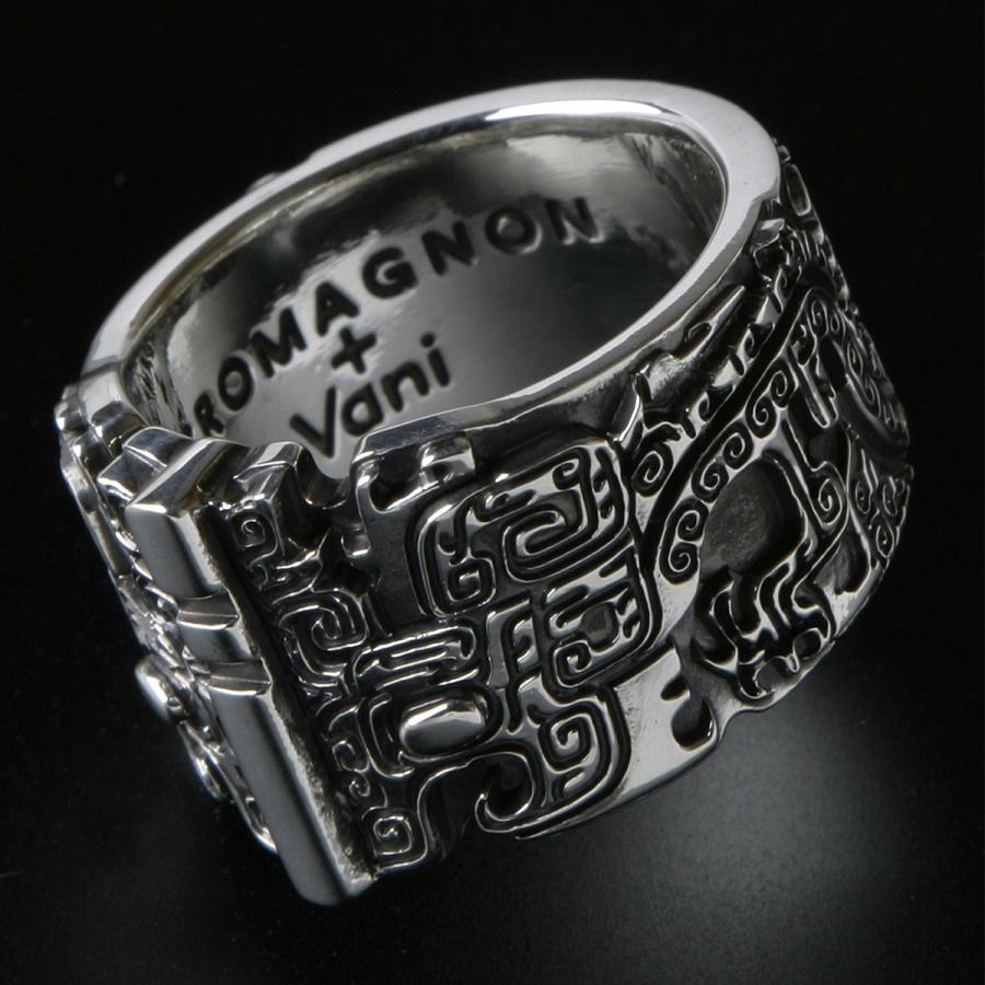 クロマニヨン 古代 龍 スターリング シルバー リング 9号〜29号 指輪