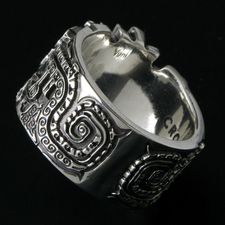 クロマニヨン 古代 龍 スターリング シルバー リング 9号〜29号 指輪