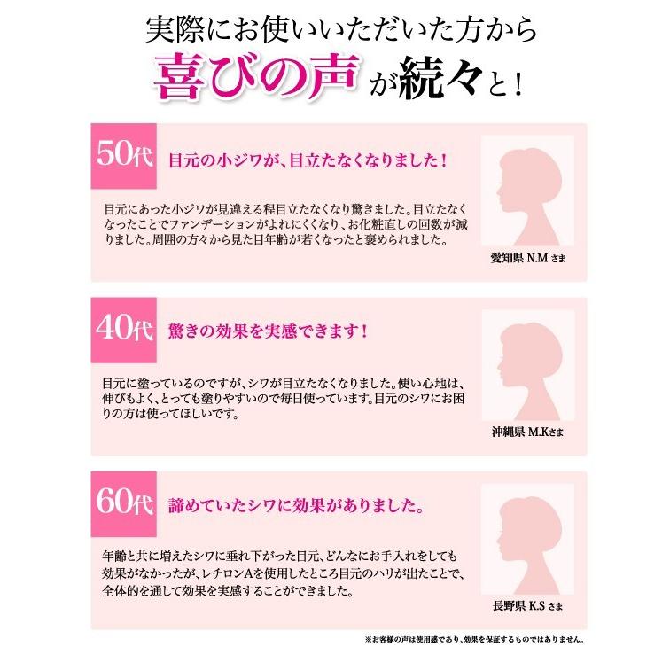 レチロンA しわ対策 年齢に負けない「ふっくら肌」シワ伸ばし たるみ 集中ケア 顔のシワとりシワ消し|cronos-shop|06