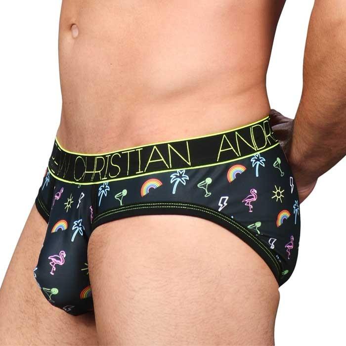 アンドリュークリスチャン ANDREW CHRISTIAN Neon Paradise Brief w/ Almost Naked XS,S,M,L,XL｜croota｜02