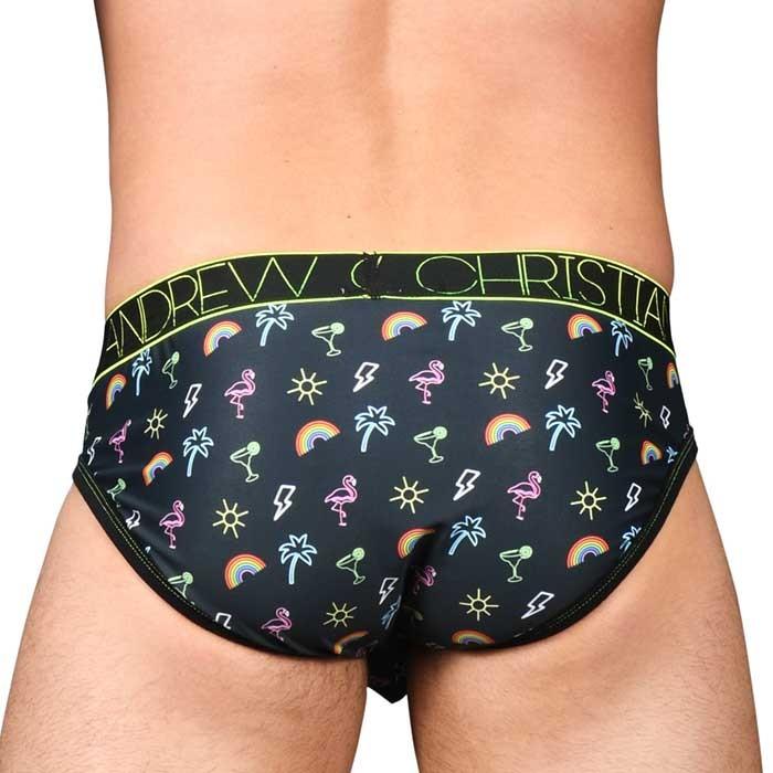 アンドリュークリスチャン ANDREW CHRISTIAN Neon Paradise Brief w/ Almost Naked XS,S,M,L,XL｜croota｜03