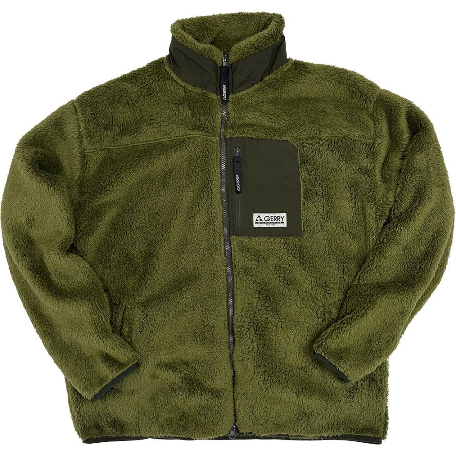 GERRY（ジェリー） ソフトボア ナイロン切替スタンドカラージャケット