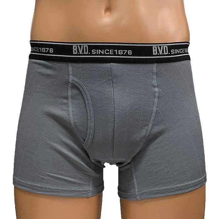 B.V.D. ボクサーパンツ 無地ボクサーパンツ 前開き 吸水速乾 交編針抜