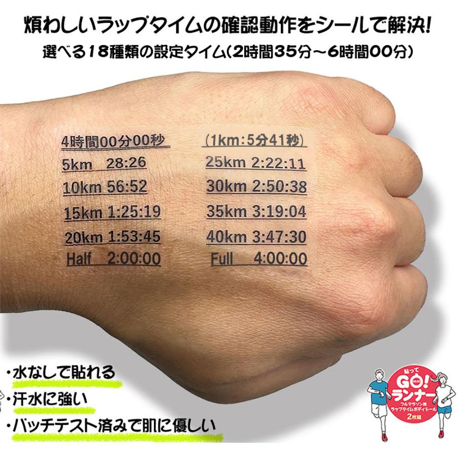 HAMAFU] 【新デザイン版】貼ってGo！ランナー フルマラソン用
