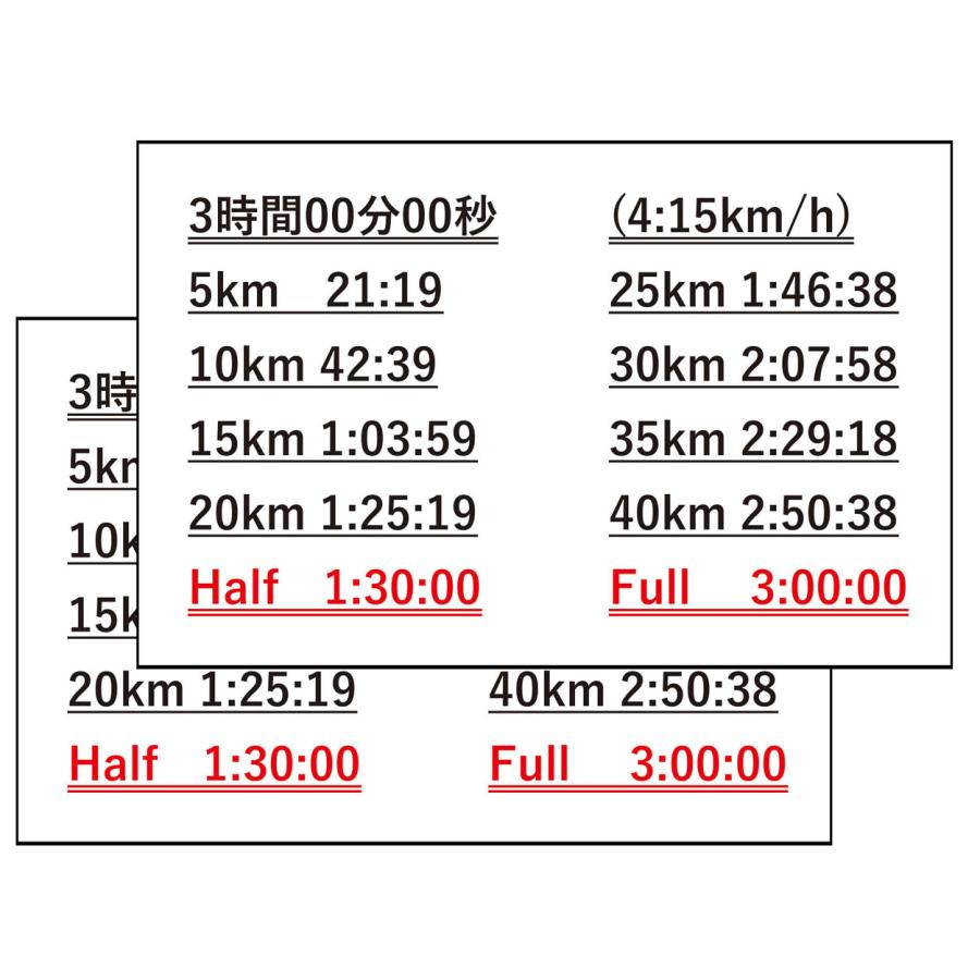 [HAMAFU] 貼ってGo！ランナー フルマラソン用 ラップタイム管理 タトゥーシール 2枚入り 送料無料 12時迄のご注文で即日出荷(土日祝除く)｜croota｜11