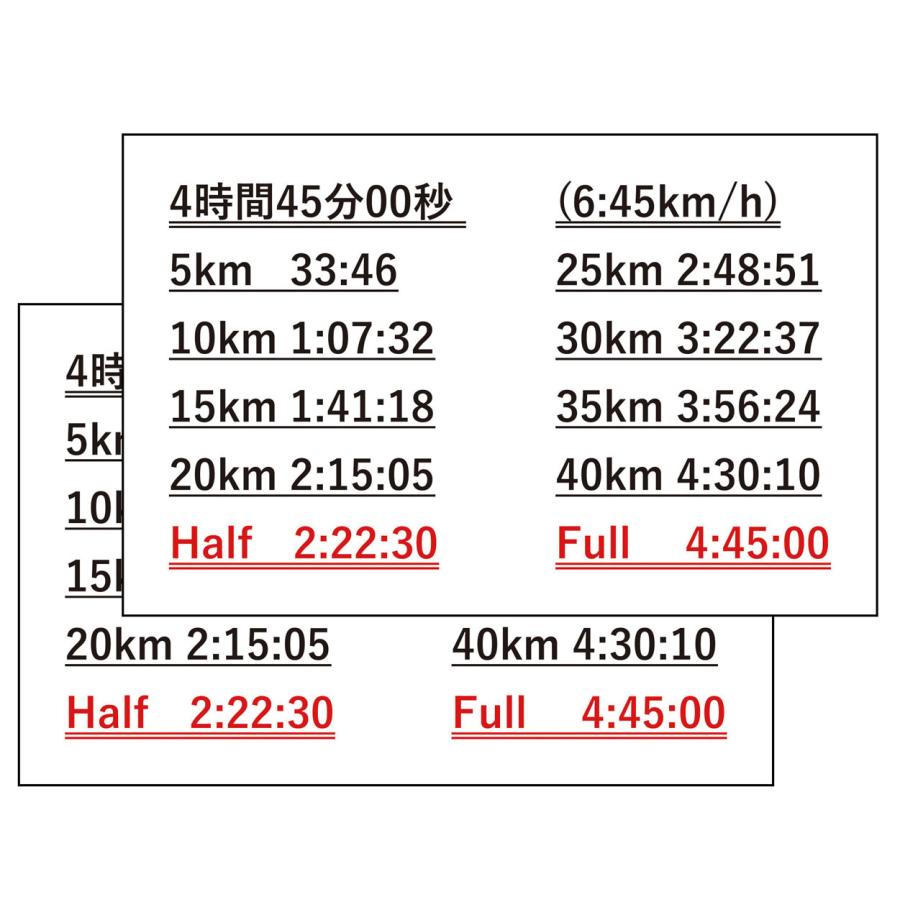 [HAMAFU] 貼ってGo！ランナー フルマラソン用 ラップタイム管理 タトゥーシール 2枚入り 送料無料 12時迄のご注文で即日出荷(土日祝除く)｜croota｜20