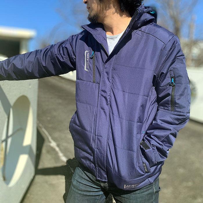 TULTEX（タルテックス） メンズ 裏アルミ中綿 パーカージャケット 防風