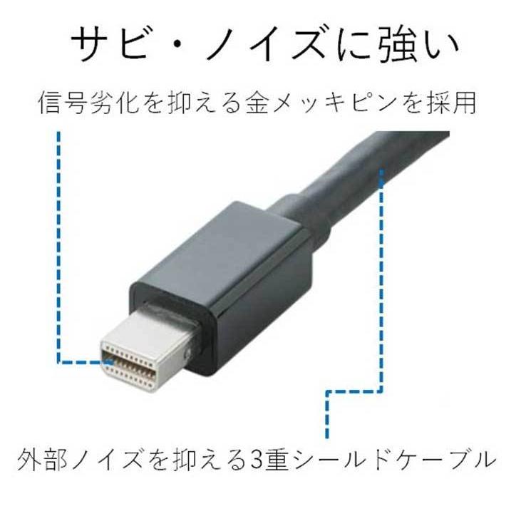 エレコム miniDisplayPort変換アダプタ forAPPLE VGA ブラック ELECOM