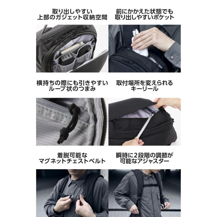 リュック 大容量 35L シューズ収納 16インチPC対応 出張 旅行 小物整理ポケット付 バックパック 180度オープン構造 ブラックの画像