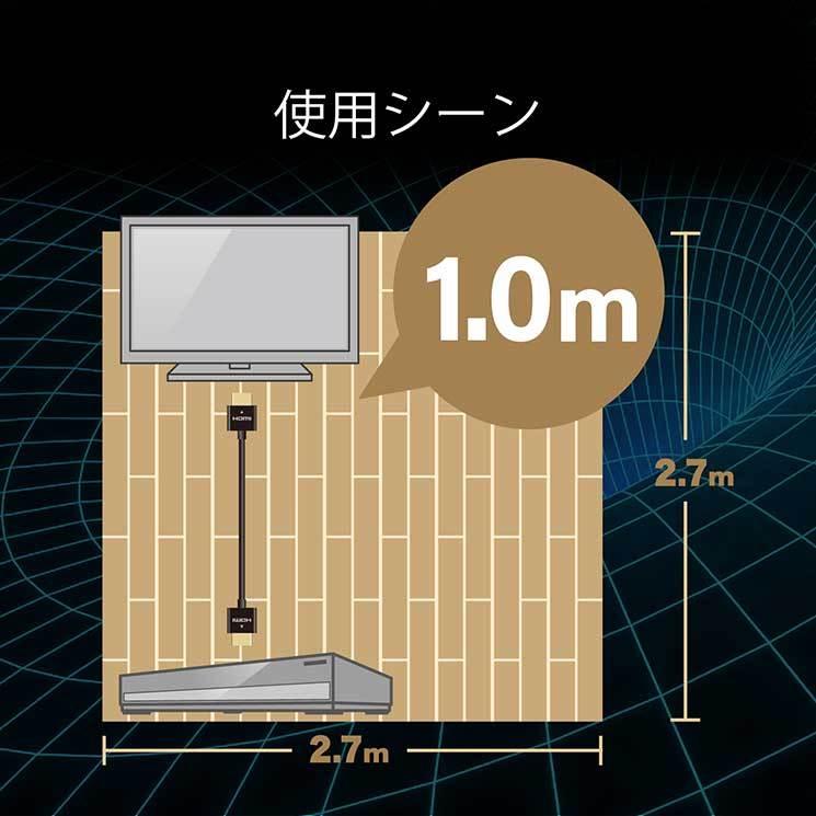 エレコム HDMIケーブル イーサネット対応 スーパースリム 1.0m ブラック ELECOM｜cross-road｜06