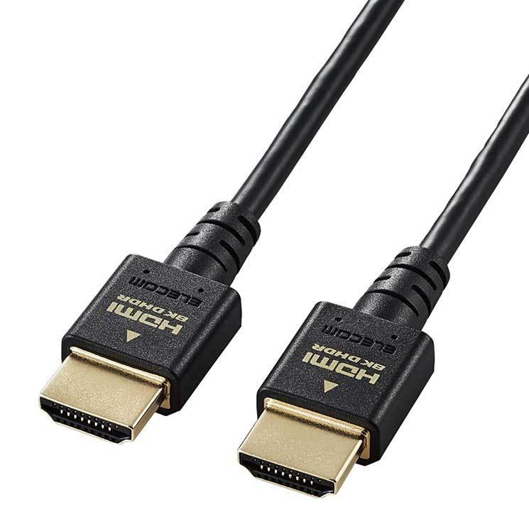 エレコム HDMI ケーブル HDMI2.1 ウルトラハイスピード スリム 8K4K対応 1.5m ブラック ELECOM｜cross-road