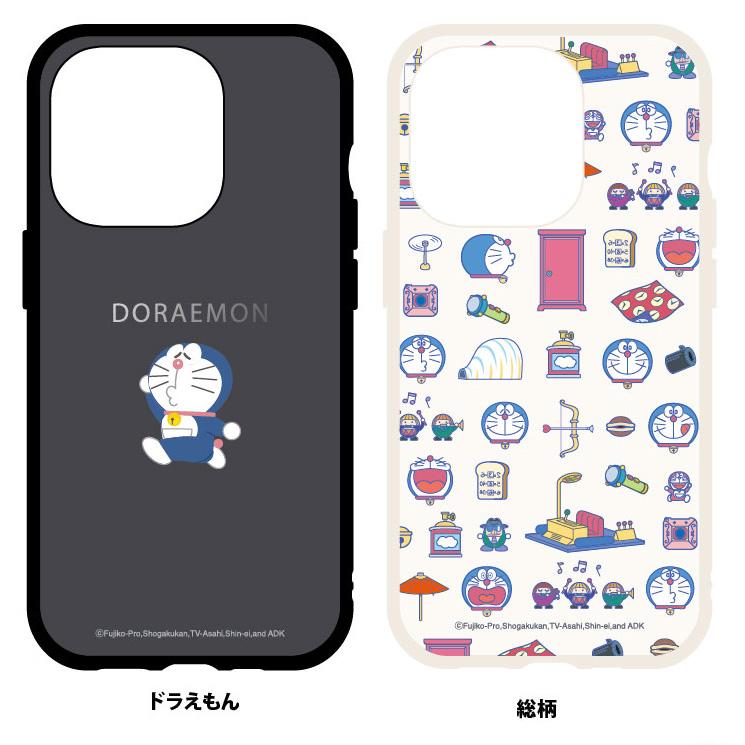 gourmandise ドラえもん iPhone15Pro ケース ブラック 総柄 gourmandise ドラえもん iPhone15Pro ケース ブラック 総柄