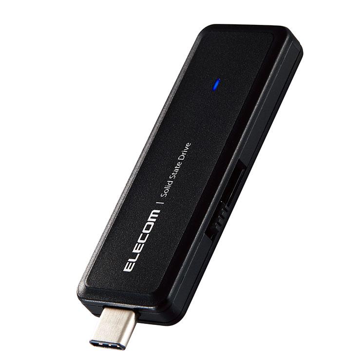 ELECOM（エレコム） SSD 外付け 500GB USB3.2(Gen2) 読出最大1000MB/秒 小型 USBメモリ型 USB ...