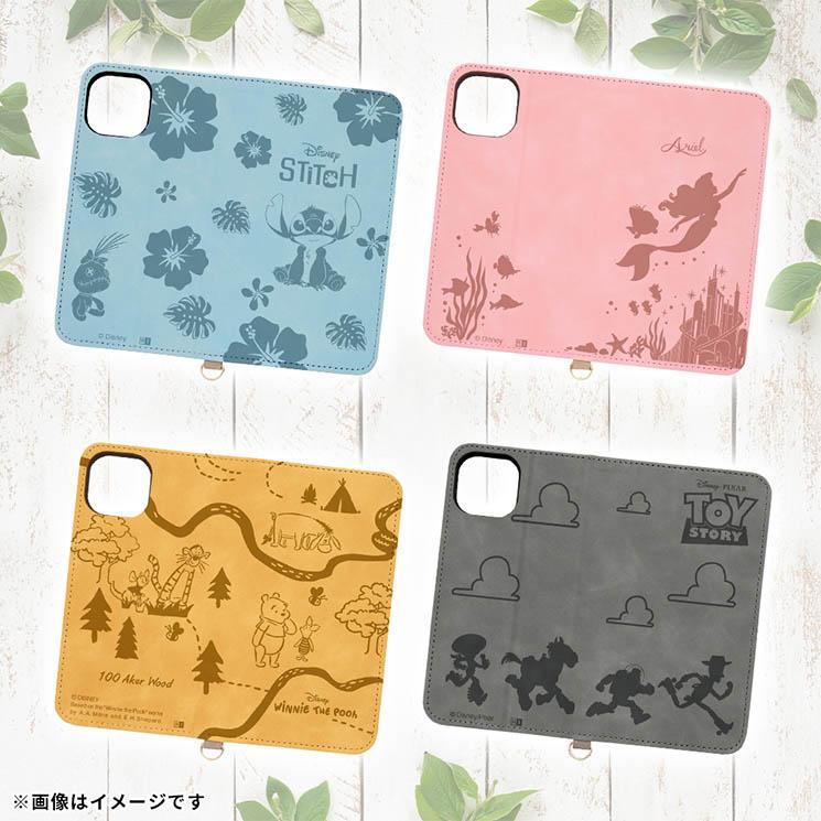 iPhone15 手帳型 ケース ディズニー スティッチ カバー PU レザー 耐衝撃 カード 収納 ポケット ストラップホール 付 スタンド機能付き