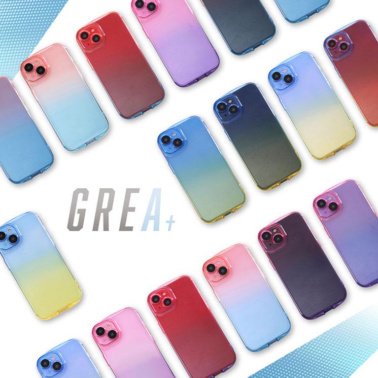 iPhone 14 Plus用ケース リング クリアグラデーション緑 ピンク iPhone 14 ケース 可愛い 韓国 iPhone14Pro クリア