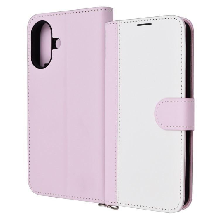 ingrem（イングレム） iPhone16 ケース 手帳型 ホワイト ピンク バイ
