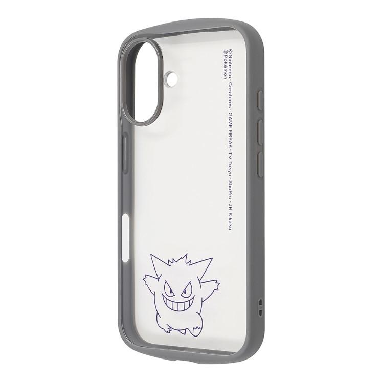 ingrem（イングレム） iPhone16 ケース ポケモン ゲンガー クリア 透明