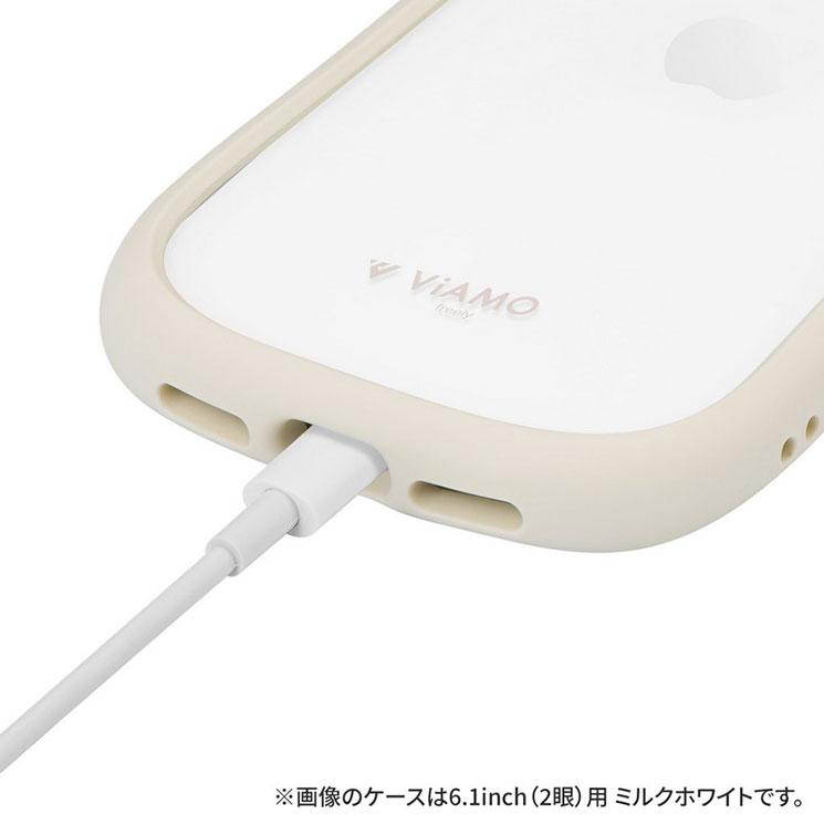 iPhone 15Pro ケース クリア 透明 ダーク グレー ストラップホルダー 付 耐衝撃 スマホ カバー シンプル ラウンド フォルム くびれ｜cross-road｜06