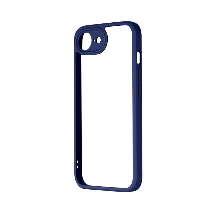 MSソリューションズ iPhone16e ケース クリア ネイビー カラーフレーム
