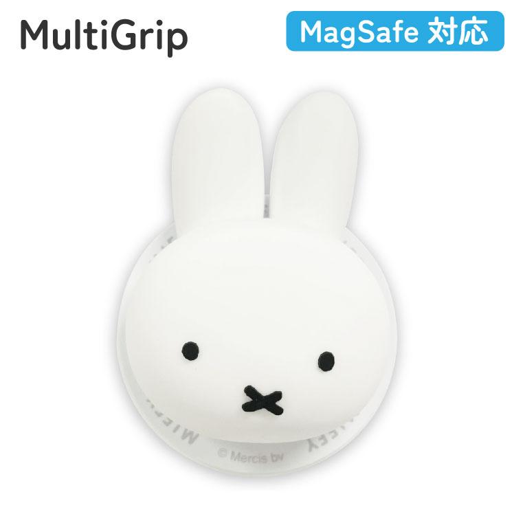 ミッフィー スマホ グリップトック MagSafe対応 マルチグリップ miffy キャラクター グッズ スマホリング ポコポコ スマホスタンド おしゃれ かわいい