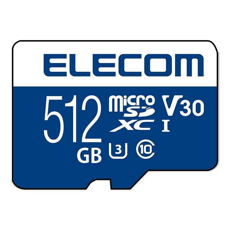 エレコム マイクロSDカード 512GB class10対応 高速データ転送 読み出し80MB s 書き込み60MB s データ復旧サービス ELECOM