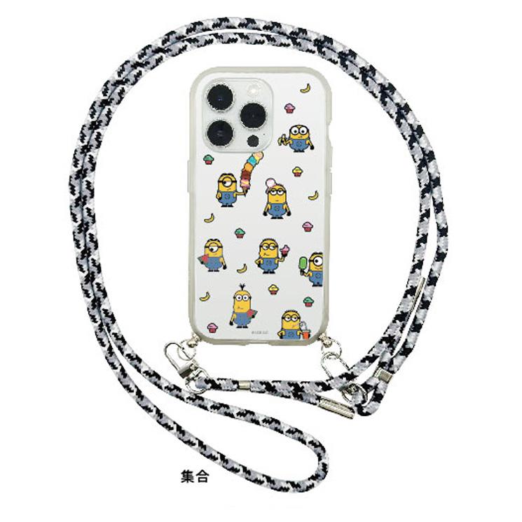 gourmandise ミニオン iPhone15Pro ケース カバー ショルダー