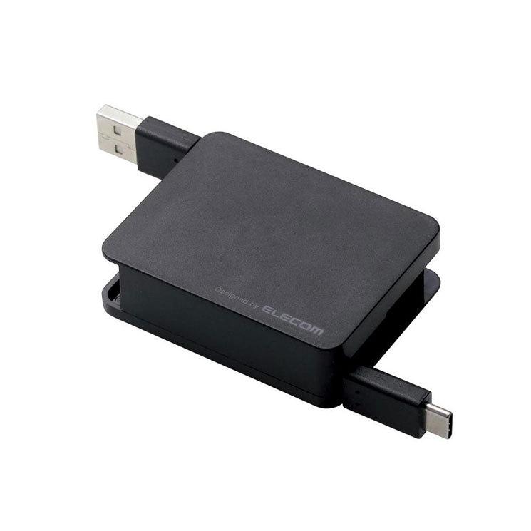 2021春の新作 エレコム スマートフォン用USBケーブル USB A-C 選ぶなら 巻取り ブラック MPA-ACRL12BK 1.2m