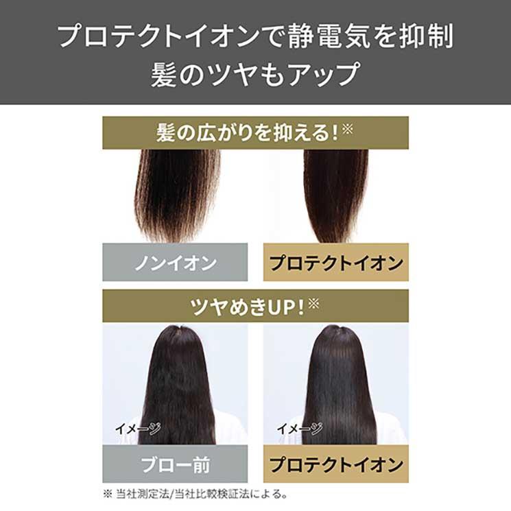 ヘアドライヤー プロテクトイオン 軽量 小型 静電気抑制 高性能フィルター お手入れ簡単 水洗いOK ラク抜きプラグ Nobby by TESCOM スモーキーグレー｜cross-road｜05