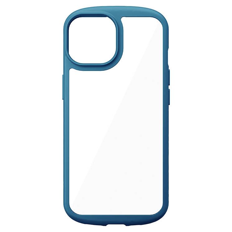 PGA iPhone 14 13 クリア ケース ネイビー 紺 カバー スマホケース