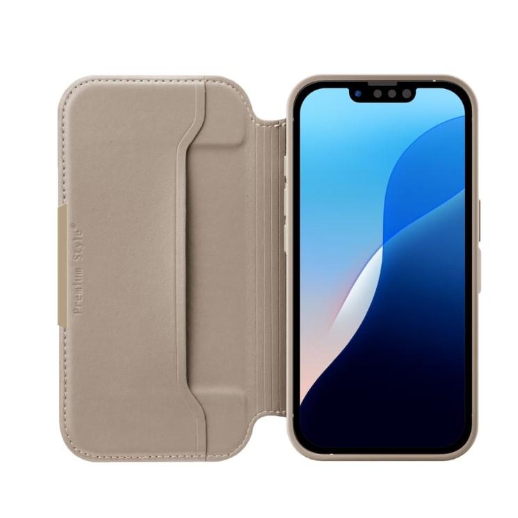 PGA iPhone17e iPhone16e 手帳 ケース ベージュ 背面 クリア 透明