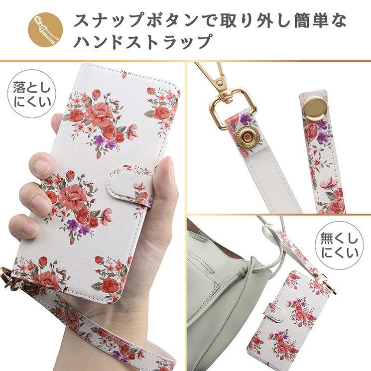 あんしんスマホ KY-51B ケース 花柄 ピンク 手帳型カバー クリアポケット フラワー ハンドストラップ 収納ポケット かわいい 可愛い おしゃれ オシャレ シンプル | ray-out | 05