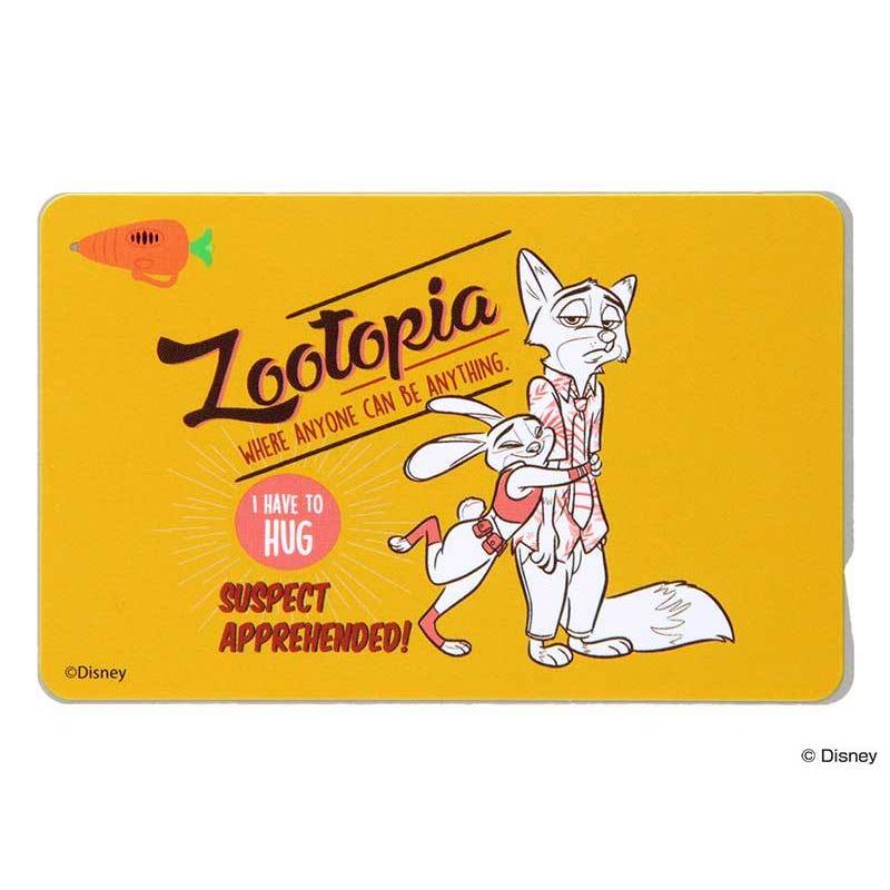 Icカードステッカー ディズニー ズートピア レトロイエロー シール デコ 個人情報保護 貼り直し簡単 通勤 通学 キャラ かわいい おしゃれ Suica Rt Dicse Z05 通販