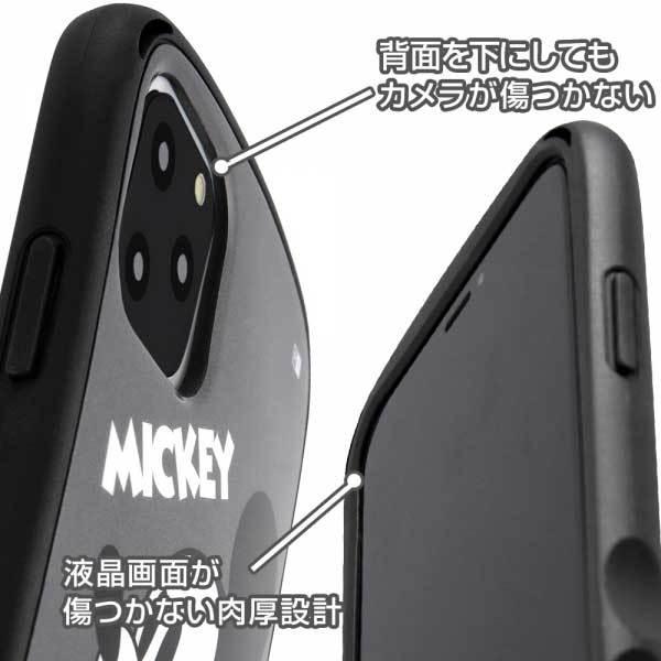 iPhone 11Pro 耐衝撃ケース ディズニー ミッキー カバー 衝撃吸収 カメラ保護 グリップ ストラップホール シンプル かわいい イングレム RT-DP23SC4-MK｜cross-road｜05