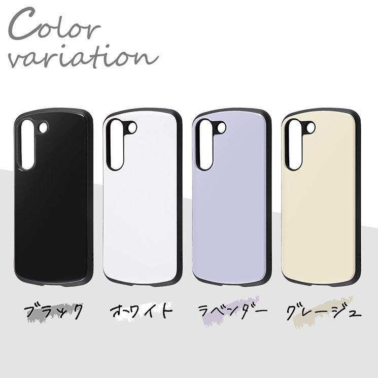 ray-out（レイアウト） Galaxy S22 ケース ブラック 耐衝撃カバー