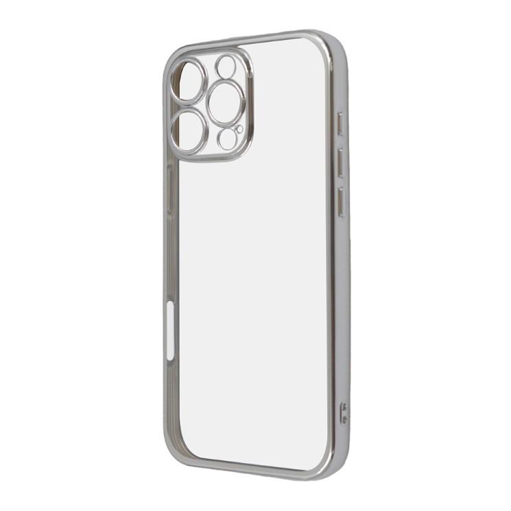 ray-out iPhone16ProMax ケース クリア シルバー メタリック