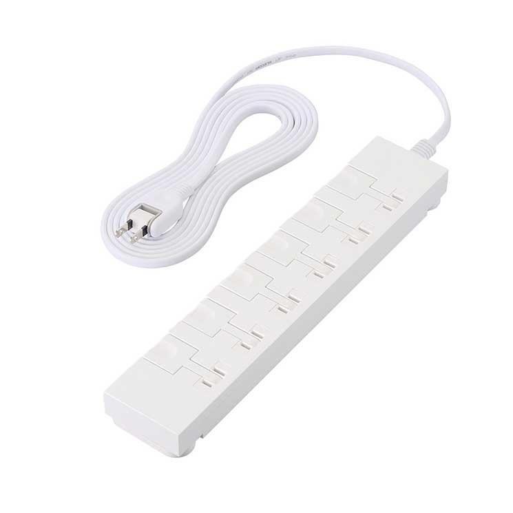 ELECOM（エレコム） 電源タップ 延長コード コンセント 3m 2P 6個口
