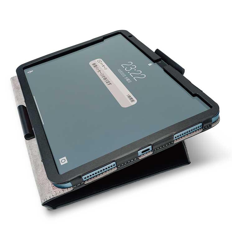エレコム iPad 10.9インチ 第10世代 ( 2022 ) 用 ケース ソフトレザー 手帳型 マグネット フラップ ドローイングアングル スタンド 衝撃吸収 軽量 ブラック