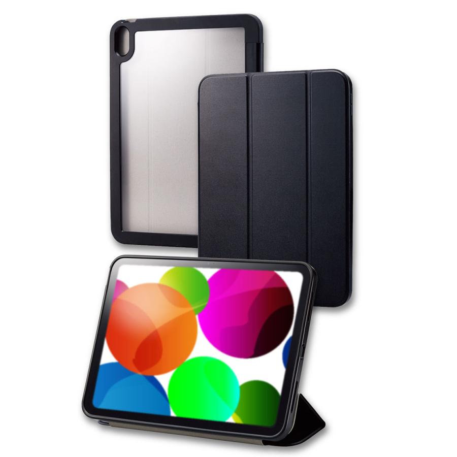 エレコム iPad 10.9インチ 第10世代 ( 2022 ) 用 ケース ソフトレザー カバー 手帳型 スリープ対応 マグネット開閉 フラップ 2アングル スタンド機能付 ブラック