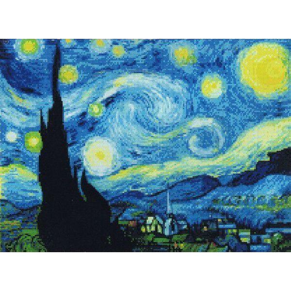 十字刺繍クロス刺繍星月夜額縁ゴッホ手作りアーティスト 十字刺繍クロス刺繍星月夜額縁ゴッホ手作りアーティスト 十字