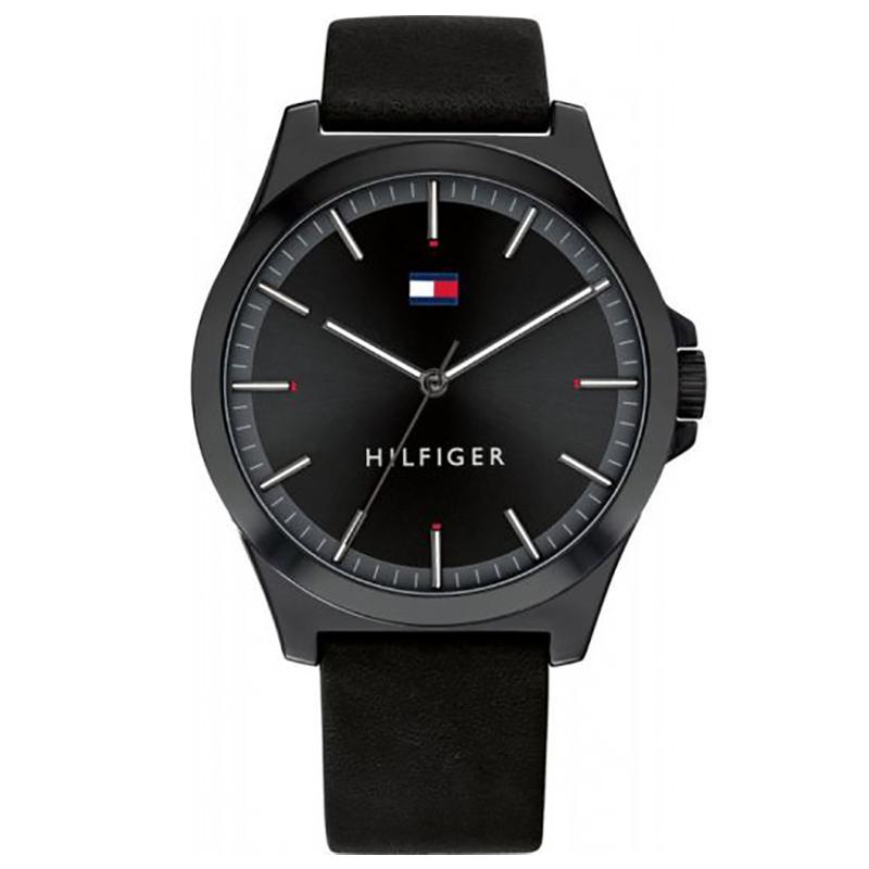 送料込 トミー ヒルフィガー Tommy Hilfiger メンズ 腕時計 Barclay バークレイ ブラック ブラックレザー ブランド カジュアル おしゃれ かわいい お歳暮 Www Ladislexia Net