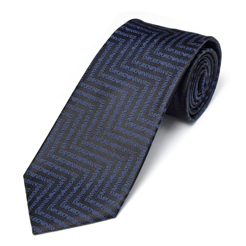 安心の定価販売 エンポリオ アルマーニ Emporio Armani ネクタイ ブランドケース付 年秋冬 a W ロゴ柄 ブラック ネイビー Black Indigo シルク 0a604 097 aw 0a604 097 セレクトショップクロス 通販 Yahoo ショッピング 人気定番