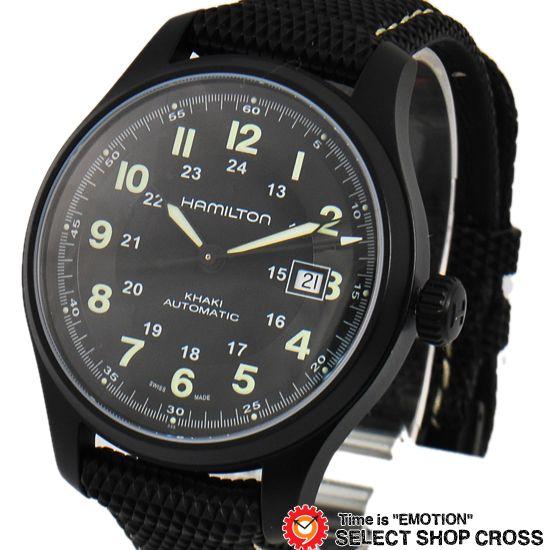 ハミルトン Hamilton Khaki Field カーキ フィールド メンズ ポイント消化 自動巻き 黒 腕時計 おしゃれ H ブラック 登場大人気アイテム