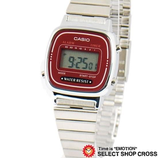 チプカシ かわいい チープカシオ チープcasio カシオ Casio カシオ レディース 腕時計 デジタル La670wa 4 ワインレッド 赤 シルバー おしゃれ La670wa 4df セレクトショップクロス 通販 Yahoo ショッピング