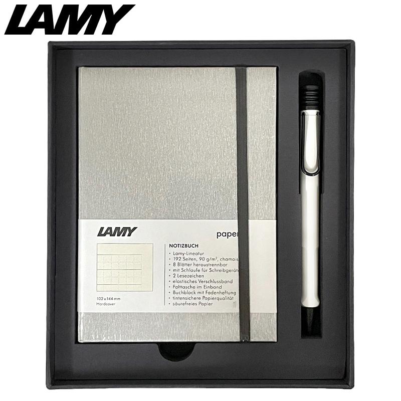 ラミー Lamy 正規品 名入れ可能 限定 ギフトセット サファリ Safari 日本限定カラーボールペン ハードカバーa6 シルバーブラックノート L219wtrb Lbh A6bk Lamy L219wtrb Set セレクトショップクロス 通販 Yahoo ショッピング