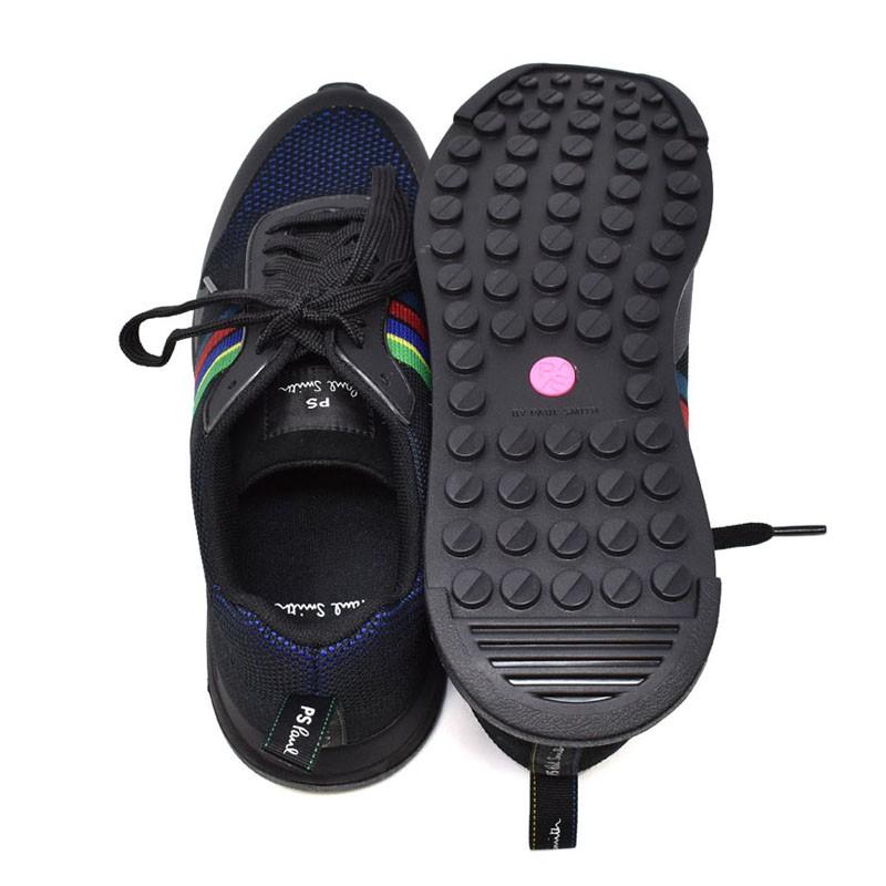 数量限定価格 ポールスミス Navy Black Anyl Rap16 M2s 27cm Ukサイズ8 ストライプ ブラックネイビー メンズ ラピッド Rappid スニーカー メッシュ レザー Smith Paul スニーカー Www 11thspace Com