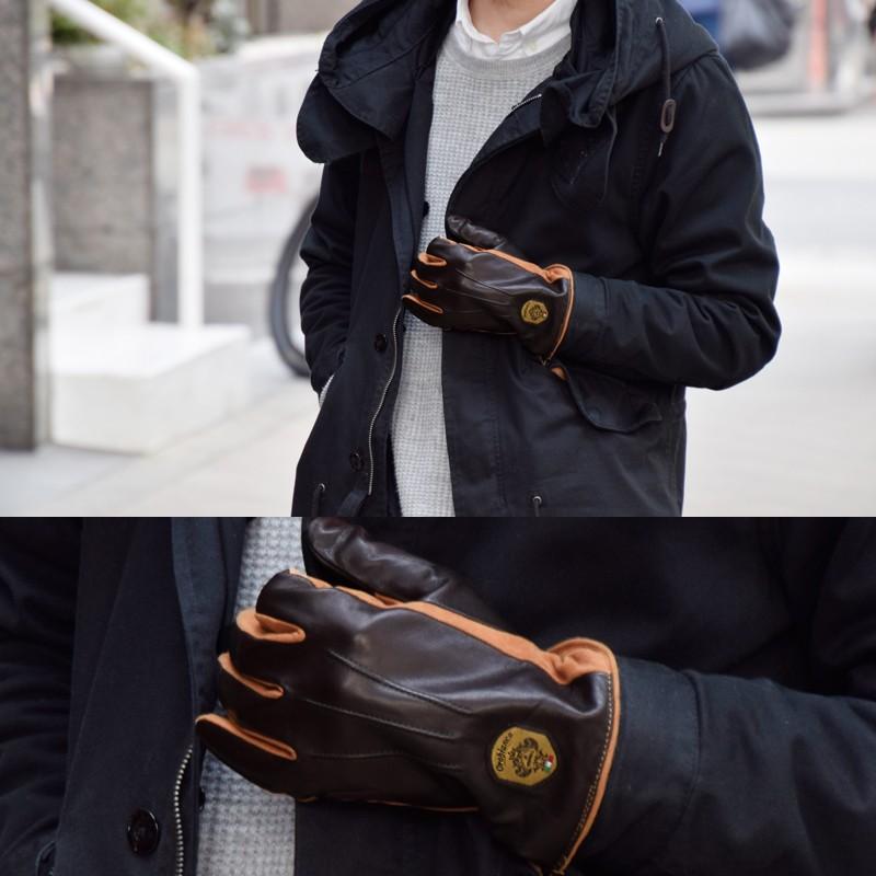 大切な人へのギフト探し ダークブラウン Orm 1531 手袋 メンズ レザーグローブ オロビアンコ Orobianco キャメル ポイント消化 Camel D Brown ウール 羊革 Lサイズ 8 5 24cm 手袋 Fintech Global